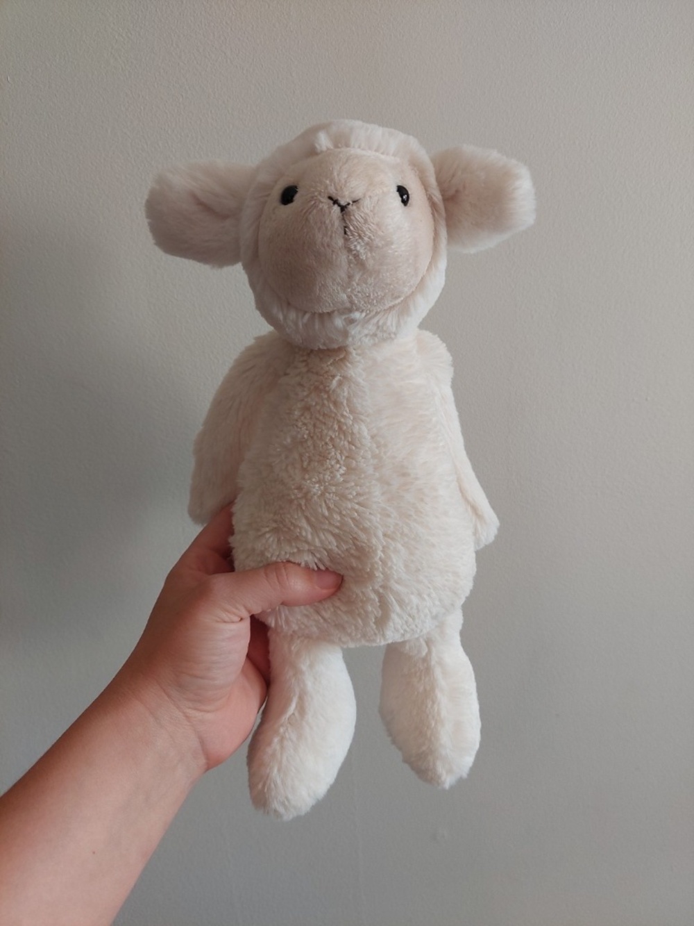 Jellycat London Medium Bashful Lamb Creamy White Stuffed Animal Plush 12"